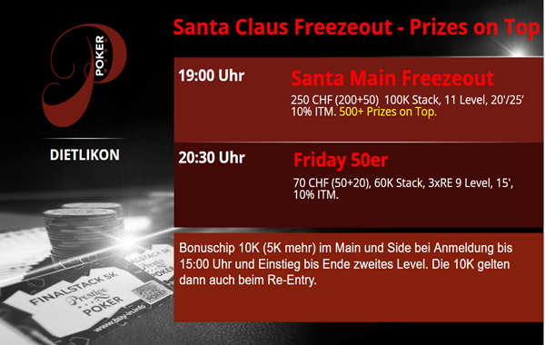 Santa Claus Main Freezeout - 100K - Prizes on Top